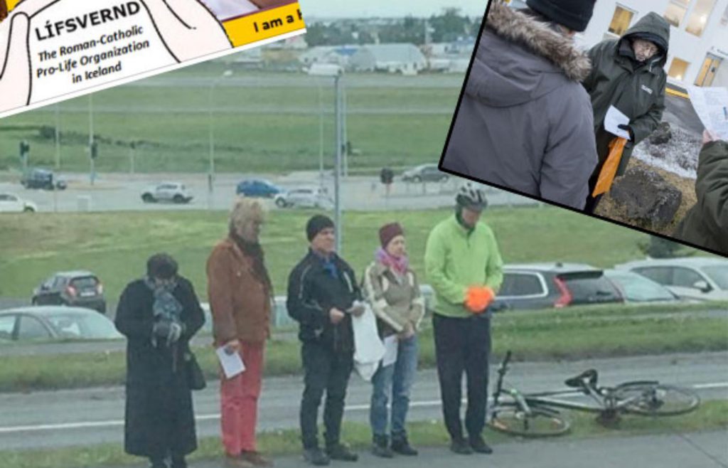 Mótmæltu fóstureyðingum hjá Landspítalanum: „Við biðjum fyrir vernd fyrir ófædd börn“