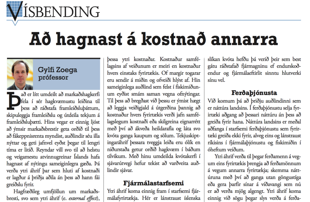 Er kominn tími til að leggja á komugjald?