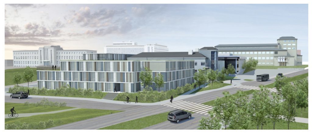 Klastrað framan við Háskólann