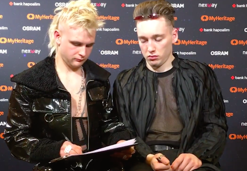 Matthías og Klemens úr Hatara voru beðnir um að teikna sjálfsmynd – Komu öllum í opna skjöldu með þessari mynd