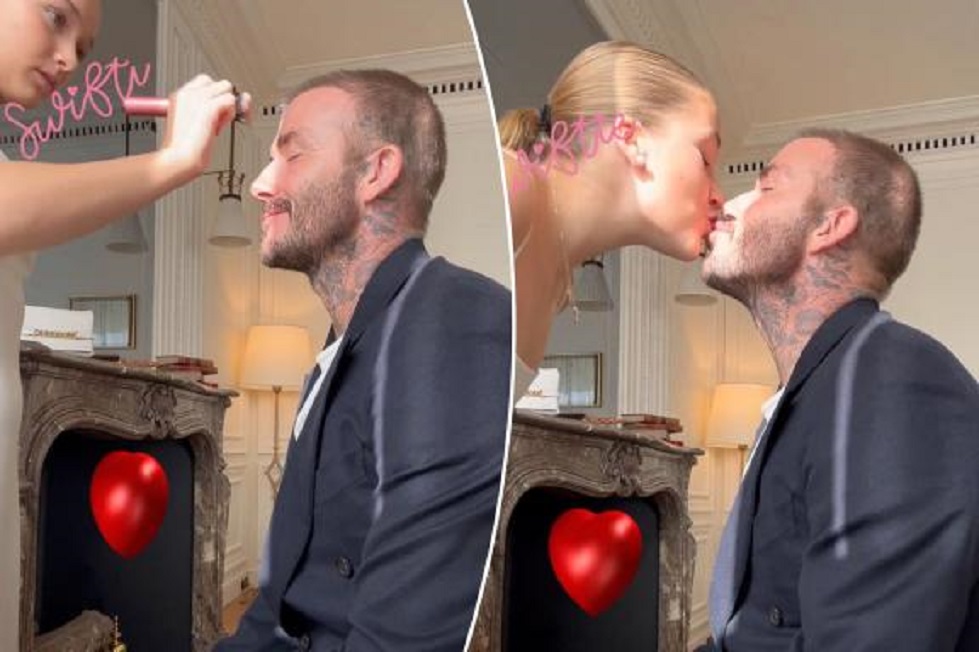 David Beckham gagnrýndur fyrir að kyssa 12 ára dóttur sína á munninn