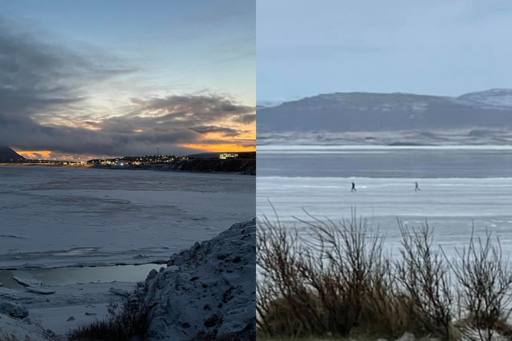 Börn ítrekað út á ótraustan ís við Borgarnes – „Þarf ekki að spyrja að leikslokum ef einhver dettur ofan í“