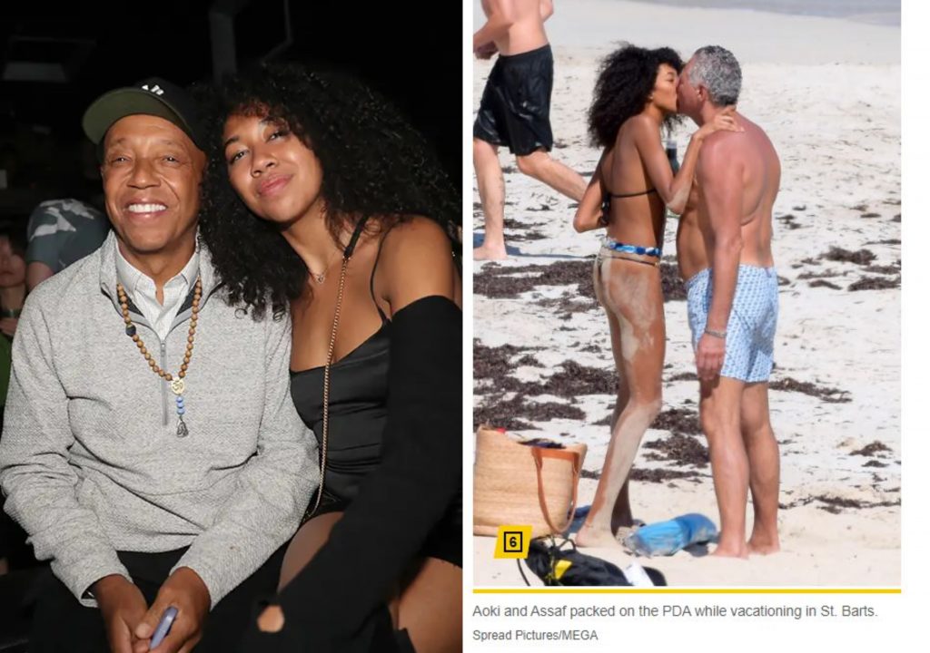 Óhugur vegna ástarsambands dóttur Russell Simmons og karlmanns sem er 44 árum eldri