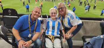Ægir upplifaði ógleymanlega stund í sumar þegar hann fékk að hitta stórstjörnuna Lionel Messi