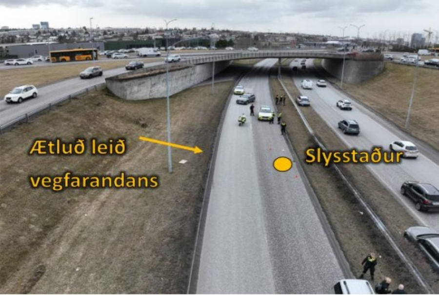 Banaslys á Reykjanesbraut: Var ofurölvi þegar ekið var á hann