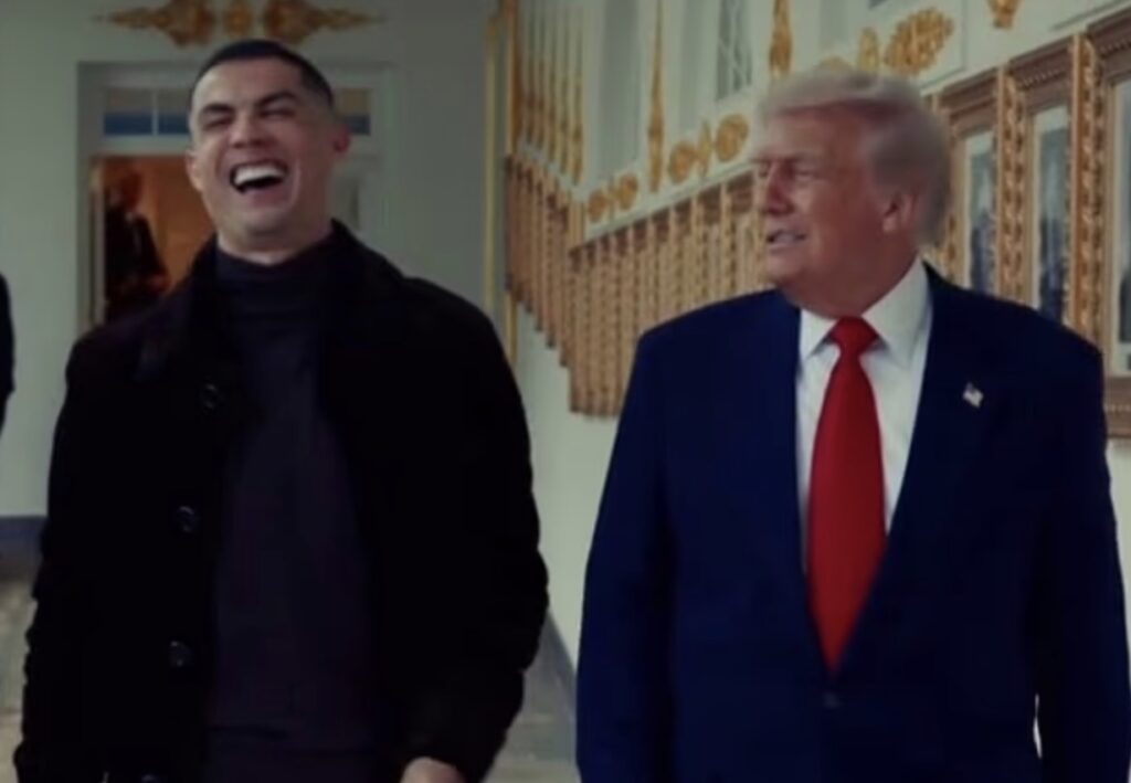 Hvíta húsið birtir áhugavert myndband af Trump og Ronaldo – Hvað ætli forsetinn hafi verið að segja?