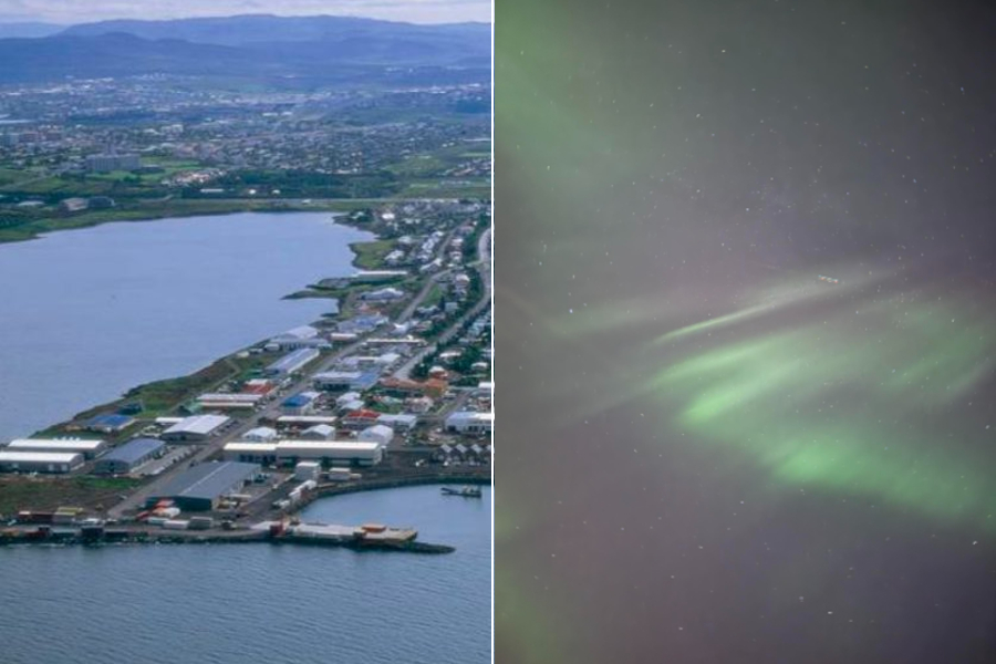 Var furðu lostinn þegar hann skoðaði betur myndina sem hann tók á Kársnesi