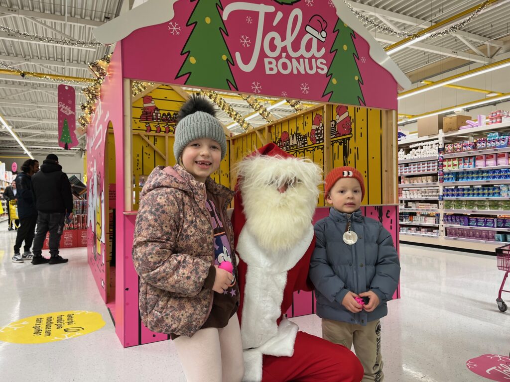 Jólastemning í Bónus í Kauptúni