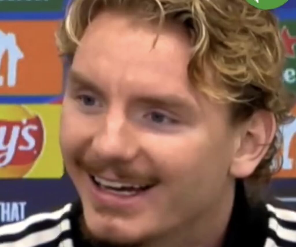 Kátína á fréttamannafundi – Spurður hvort hann væri búinn að hitta einhverja góða konu