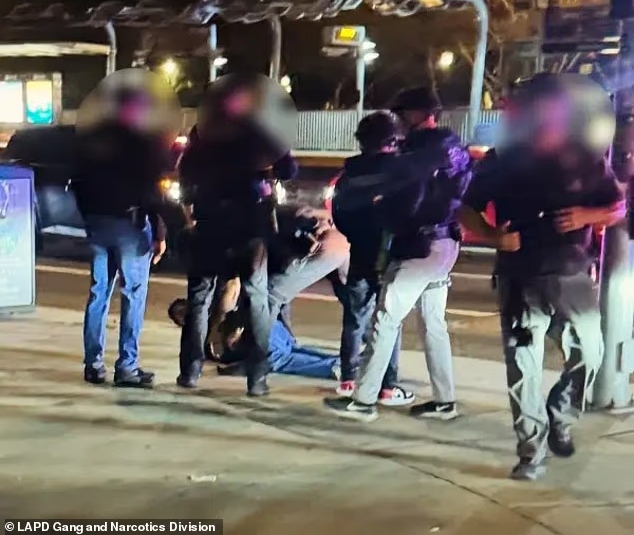 Birta dramatískar myndir af því þegar sonur leikstjórans var handtekinn