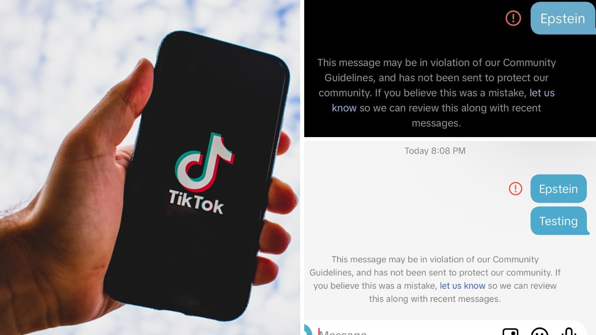 Bandarískir TikTok-notendur segja miðilinn ritskoða færslur og skilaboð sem tengjast Epstein og ICE