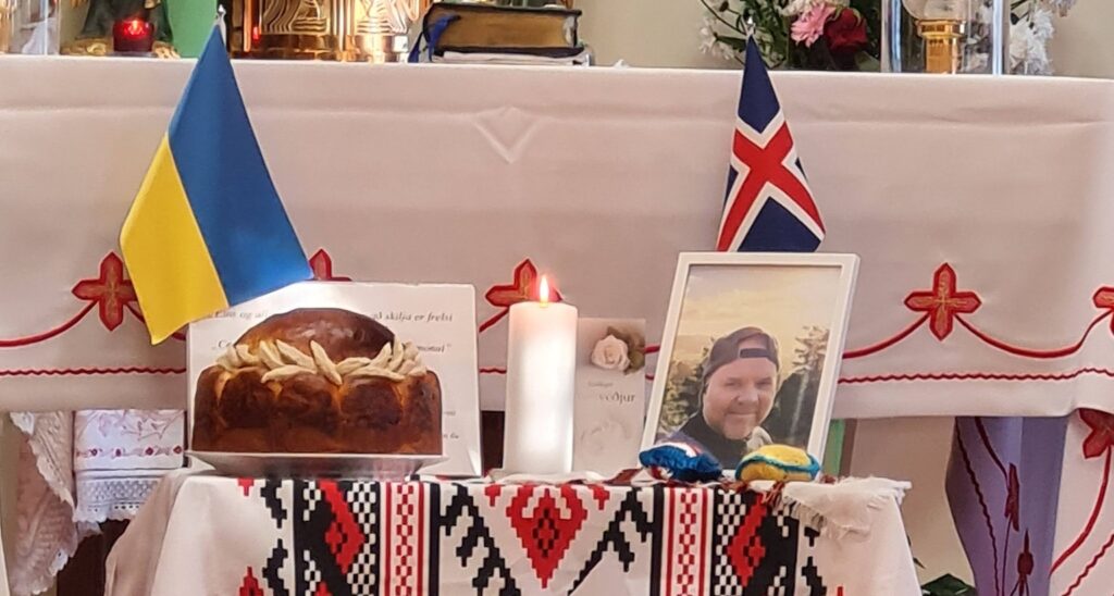 Héldu minningarstund fyrir Kjartan sem féll í stríði í Úkraínu – „Okkur í úkraínska samfélaginu þykir þetta afar sárt“