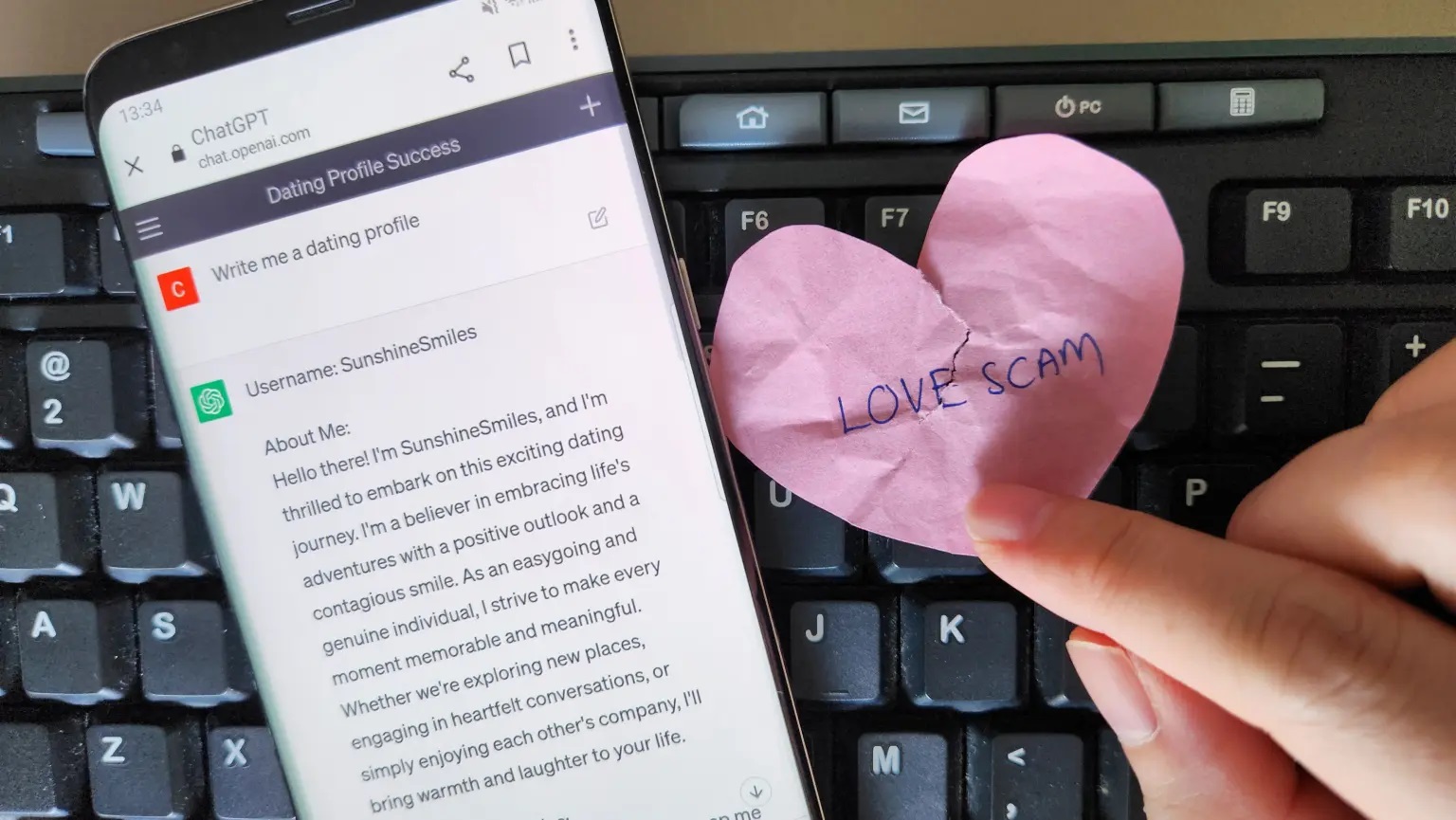 „Æskuástin mín er í langtímasambandi við netsvikahrapp“