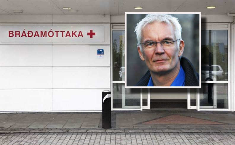 Árni Stefán nennti ekki á bráðamóttökuna og lét dýralækni sauma sárið