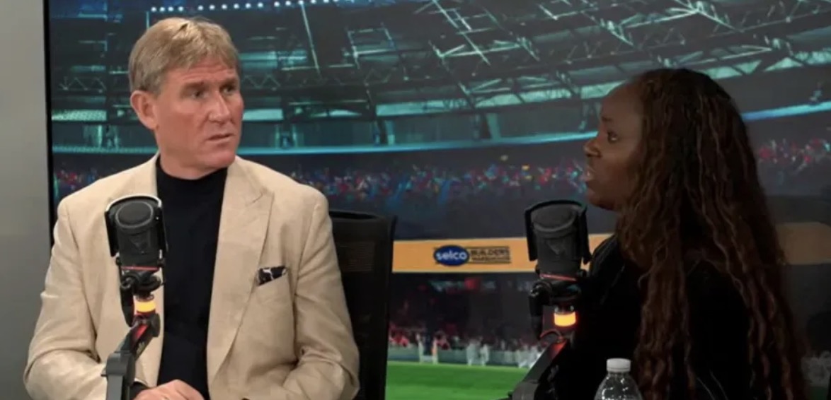 Uppljóstrar því hvað hann sagði við reiðu konuna á meðan hlé var gert á útsendingu