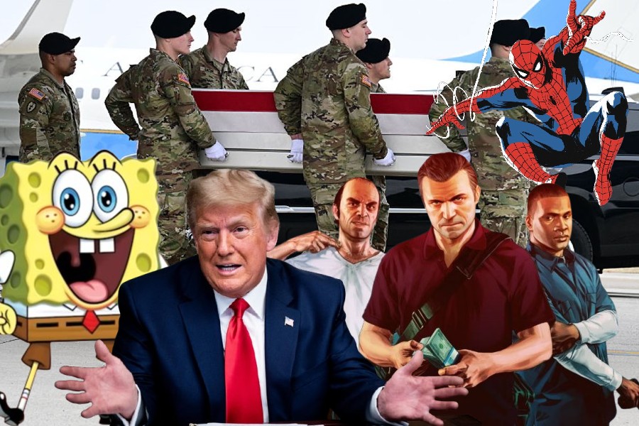 Fjölskyldur látinna og fyrrverandi hermenn reiðir Trump – Smættar fórnina með Svampi Sveinssyni og Grand Theft Auto