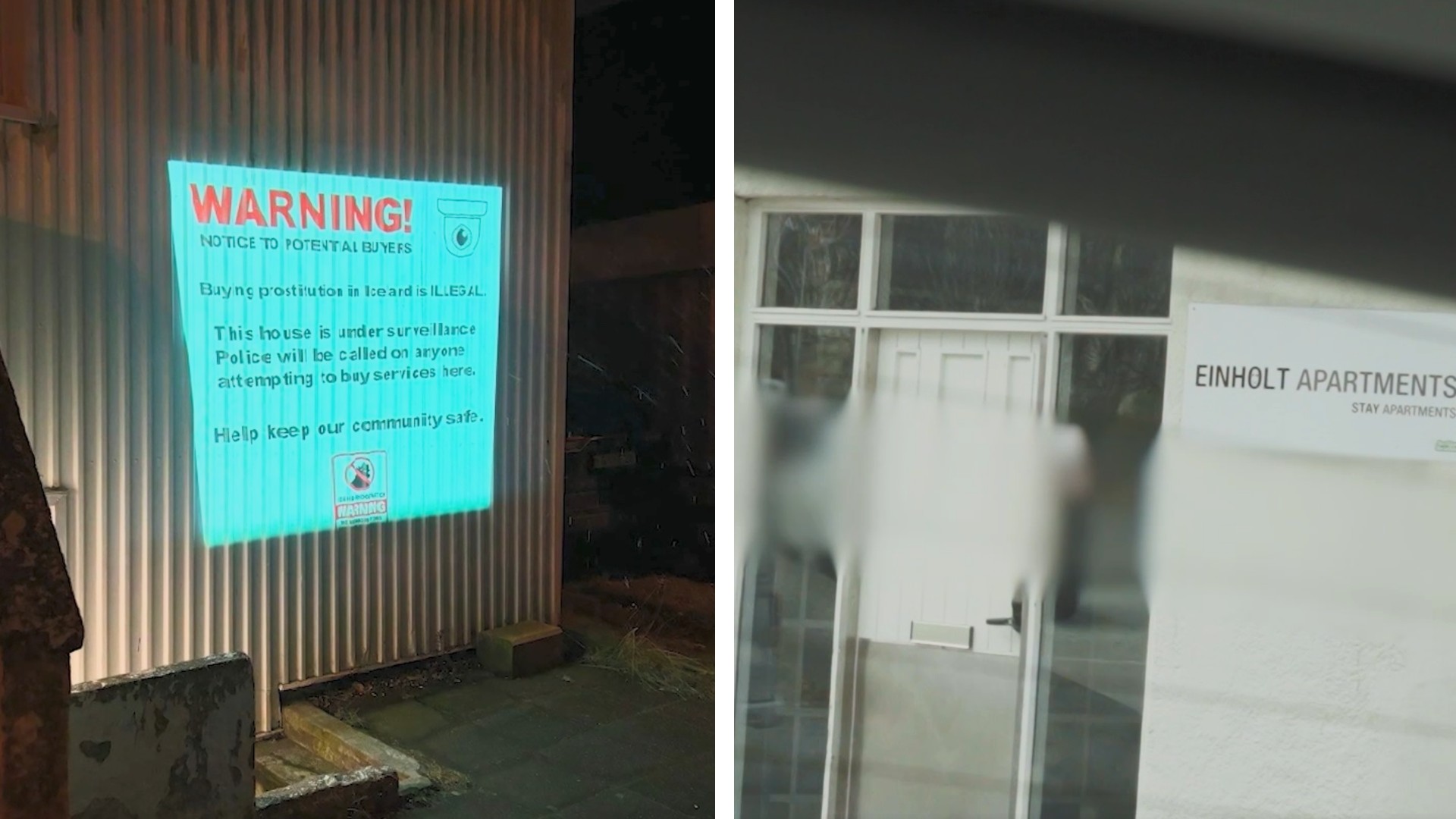 Afhjúpa „rauða hverfið“ í Reykjavík – Nágrannar reyna að fæla vændiskaupendur frá með skjávarpa