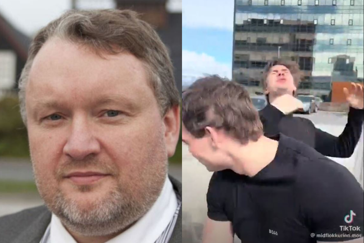 Oddviti Miðflokksins segir ofbeldisatriði gegn „libba“ hafa verið „sprell“ – Flokkurinn fjarlægði myndbandið